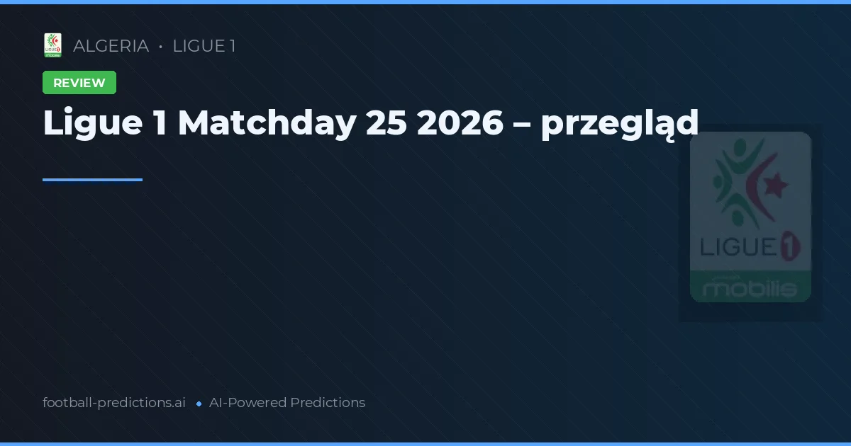 Ligue 1 Matchday 25 2026 – przegląd