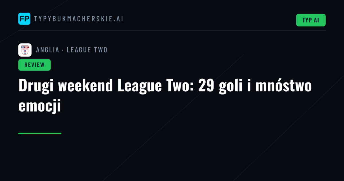 Drugi weekend League Two: 29 goli i mnóstwo emocji