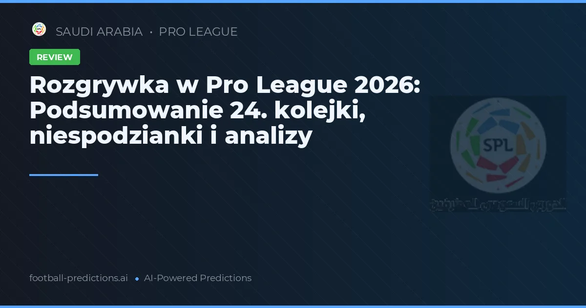 Rozgrywka w Pro League 2026: Podsumowanie 24. kolejki, niespodzianki i analizy