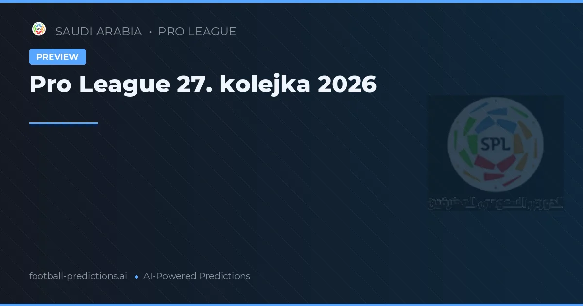 Pro League 27. kolejka 2026
