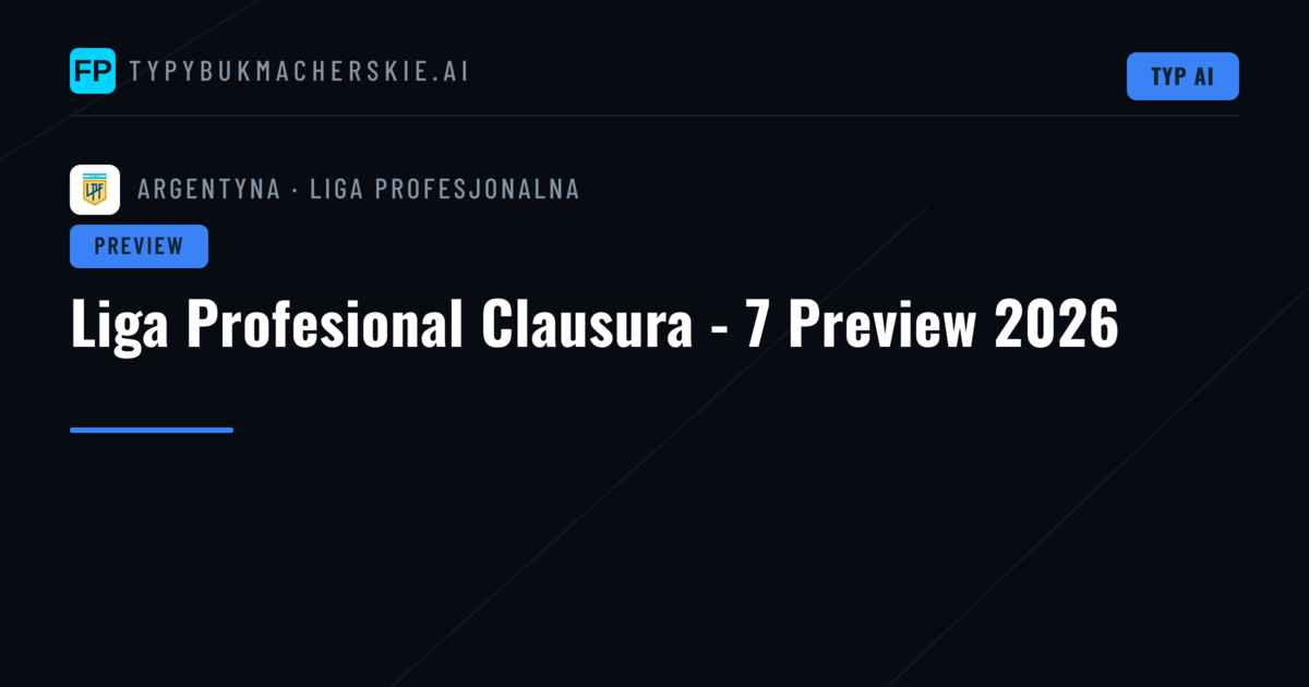 Liga Profesional Clausura - 7 Preview 2026