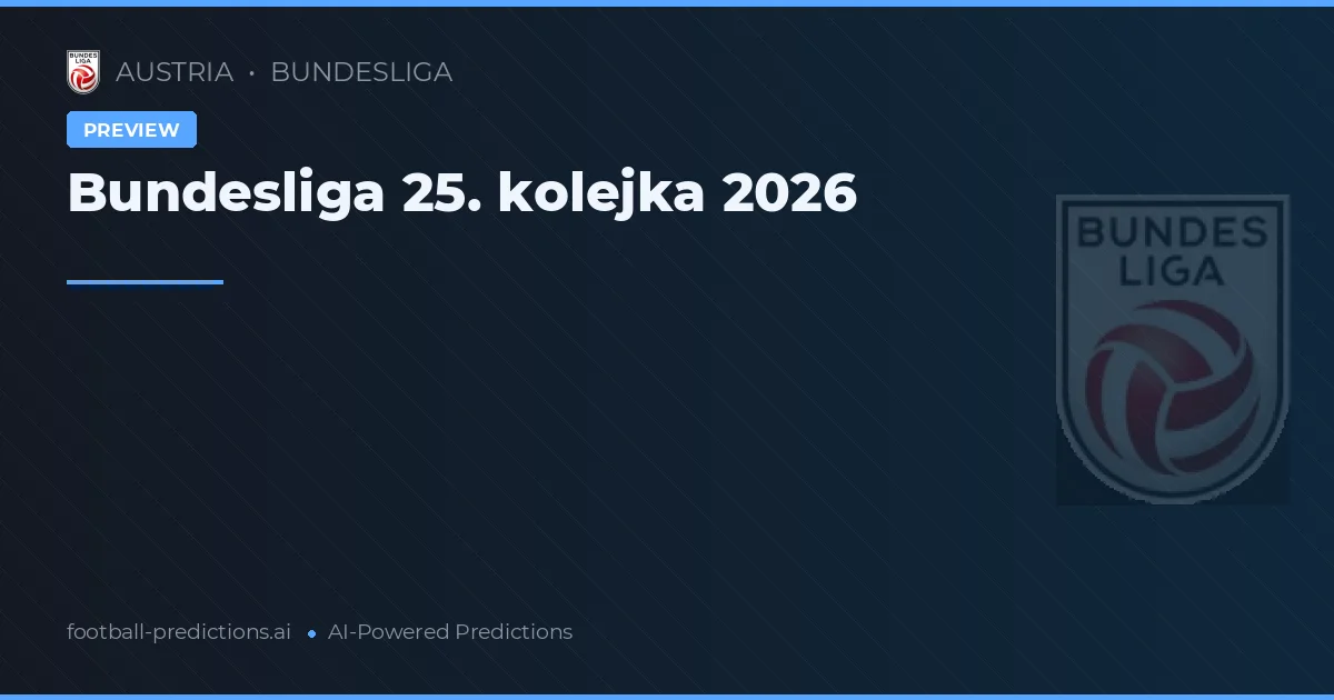 Bundesliga 25. kolejka 2026
