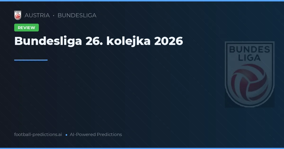 Bundesliga 26. kolejka 2026