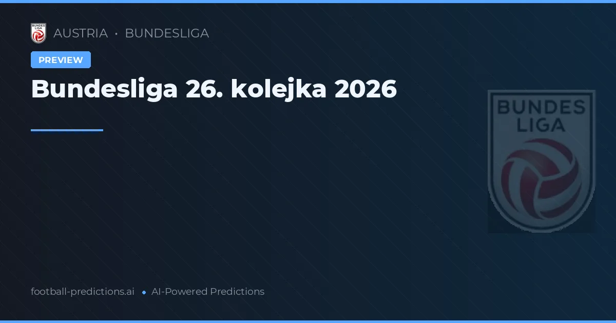 Bundesliga 26. kolejka 2026