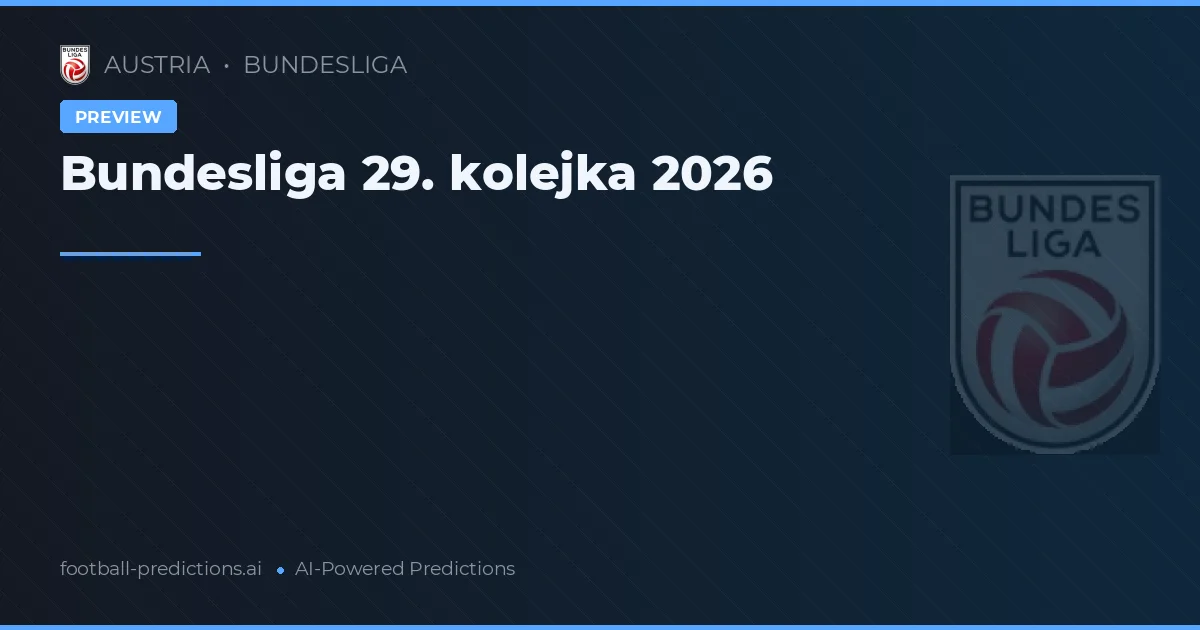 Bundesliga 29. kolejka 2026
