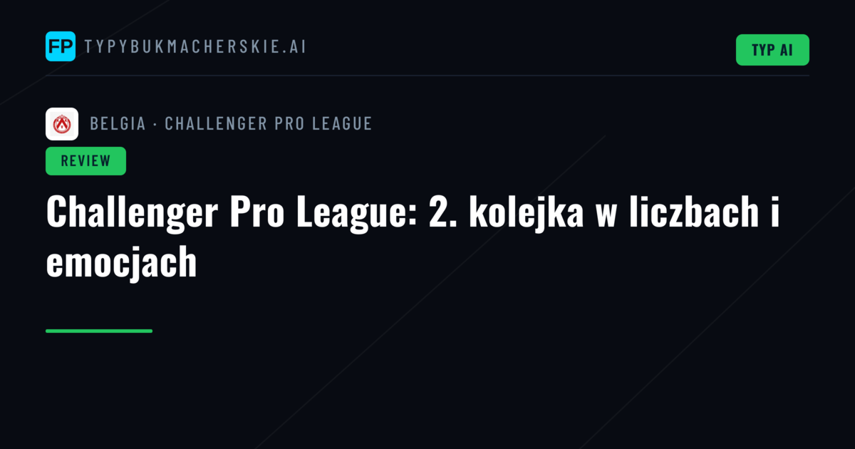 Challenger Pro League: 2. kolejka w liczbach i emocjach