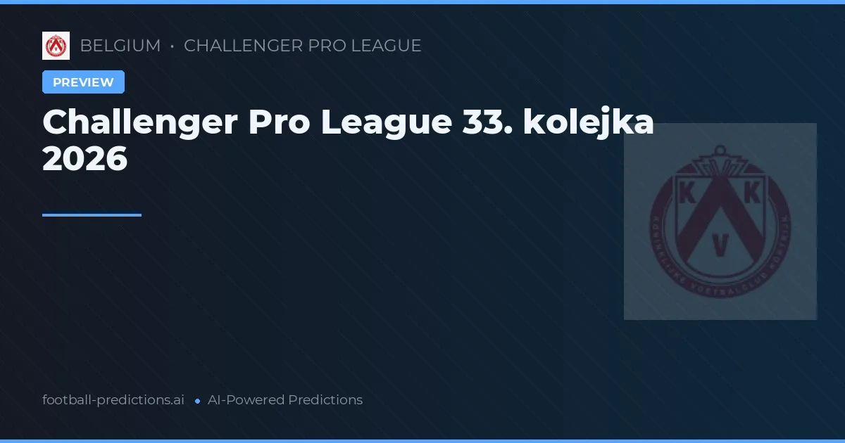 Challenger Pro League 33. kolejka 2026