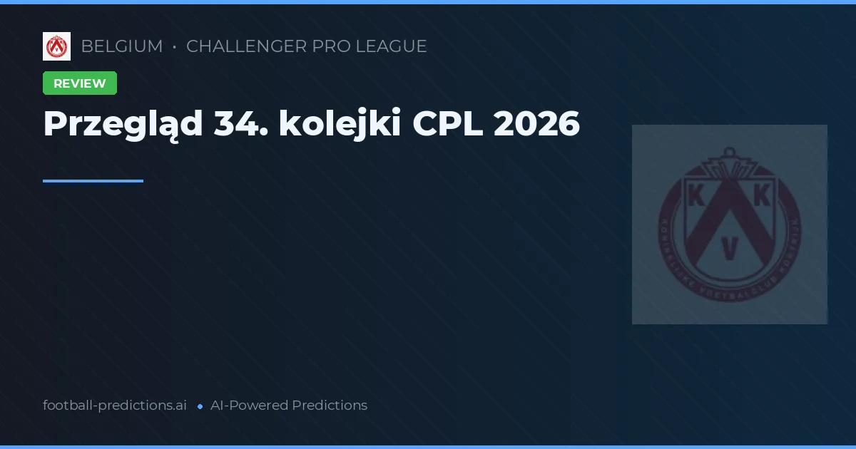 Przegląd 34. kolejki CPL 2026