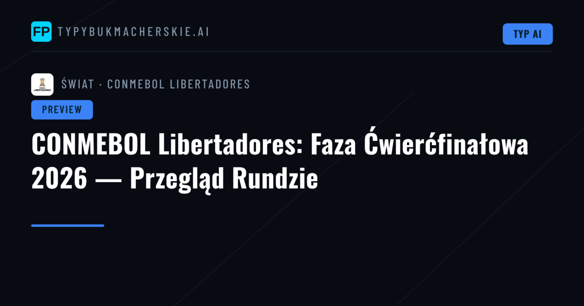 CONMEBOL Libertadores: Faza Ćwierćfinałowa 2026 — Przegląd Rundzie