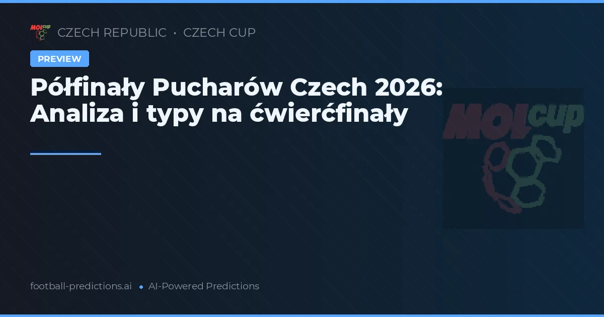 Półfinały Pucharów Czech 2026: Analiza i typy na ćwierćfinały