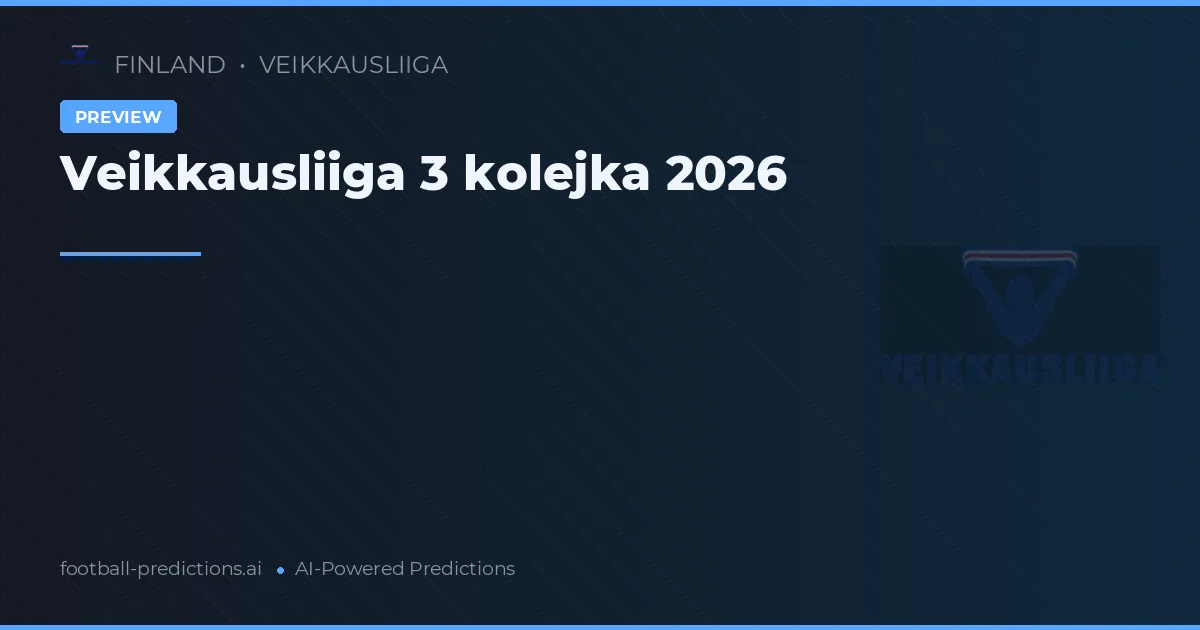 Veikkausliiga 3 kolejka 2026