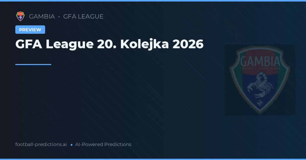 GFA League 20. Kolejka 2026