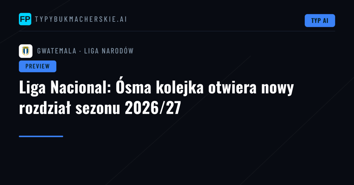 Liga Nacional: Ósma kolejka otwiera nowy rozdział sezonu 2026/27