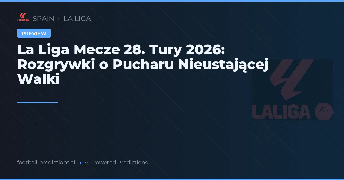 La Liga Mecze 28. Tury 2026: Rozgrywki o Pucharu Nieustającej Walki