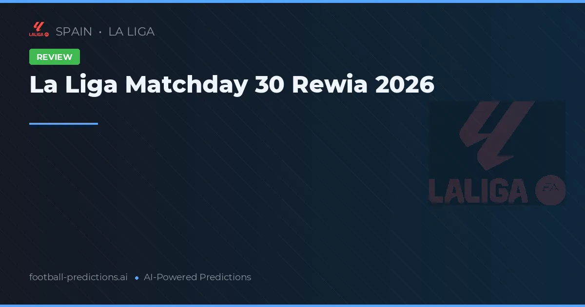 La Liga Matchday 30 Rewia 2026