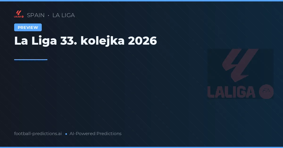 La Liga 33. kolejka 2026