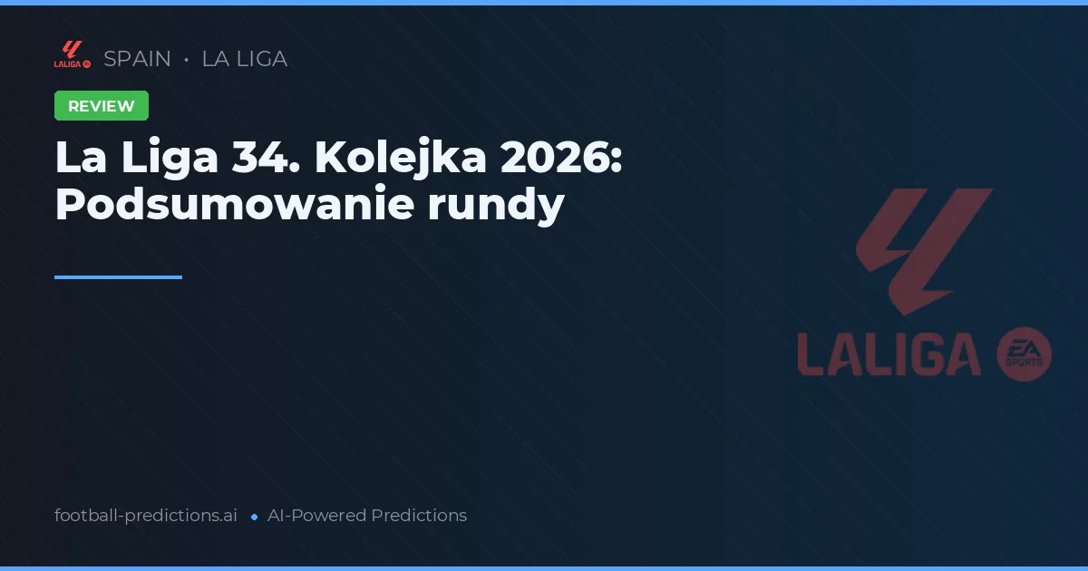 La Liga 34. Kolejka 2026: Podsumowanie rundy
