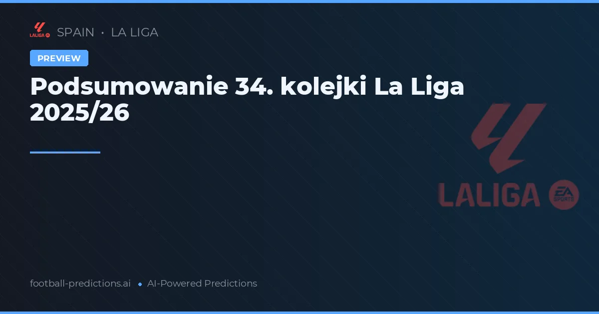 Podsumowanie 34. kolejki La Liga 2025/26