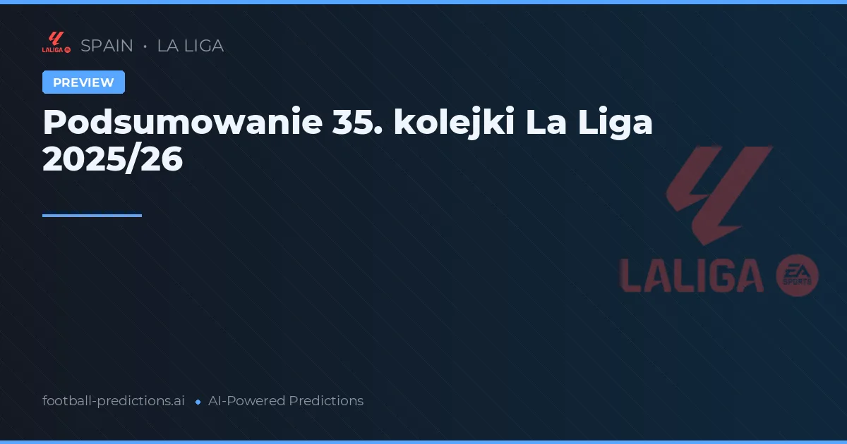 Podsumowanie 35. kolejki La Liga 2025/26