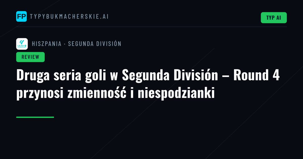 Druga seria goli w Segunda División – Round 4 przynosi zmienność i niespodzianki