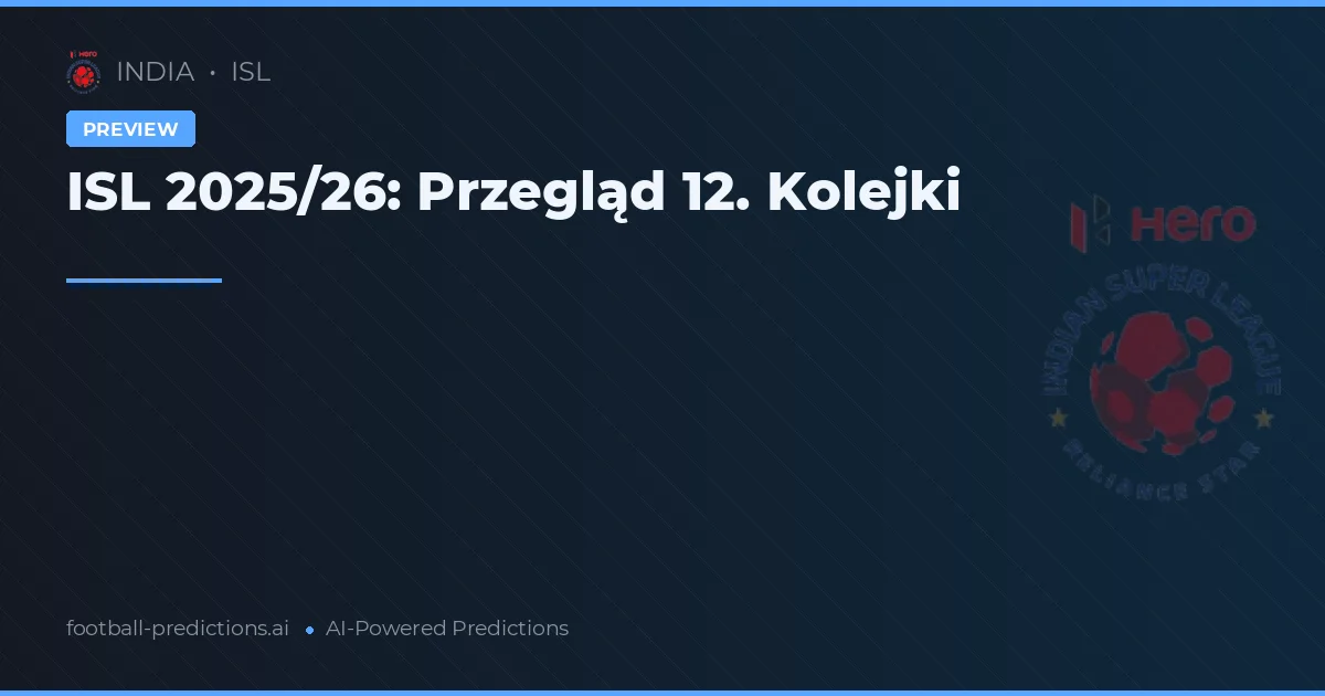 ISL 2025/26: Przegląd 12. Kolejki