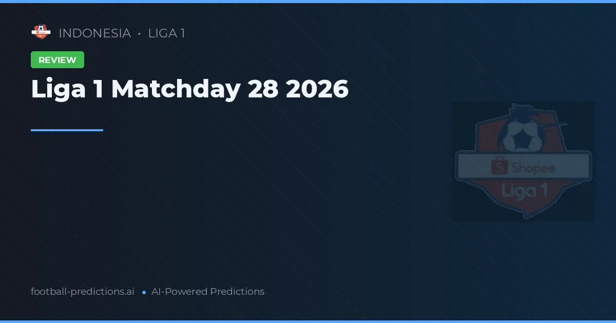 Liga 1 Matchday 28 2026