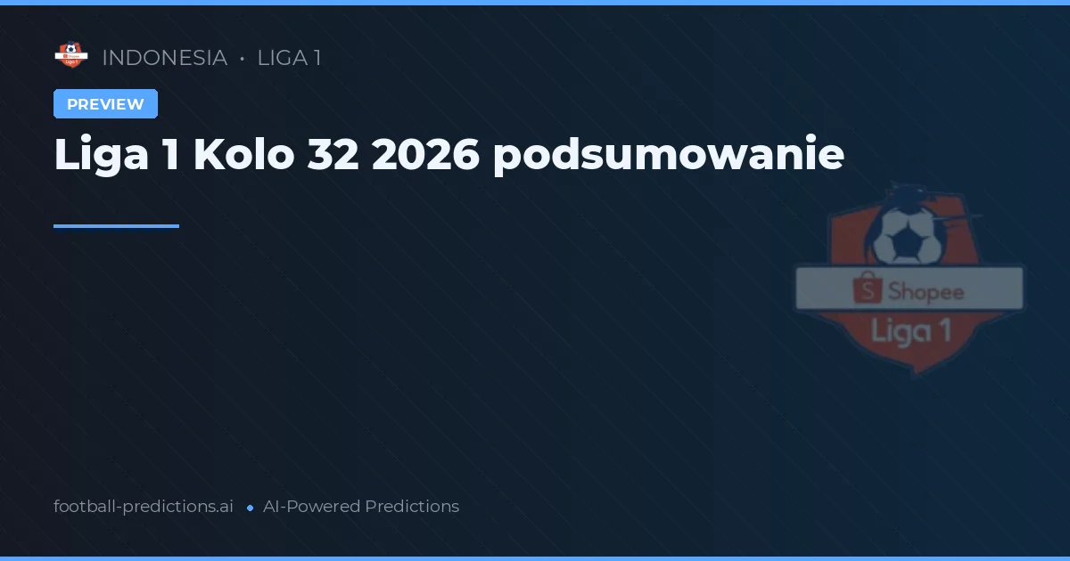 Liga 1 Kolo 32 2026 podsumowanie