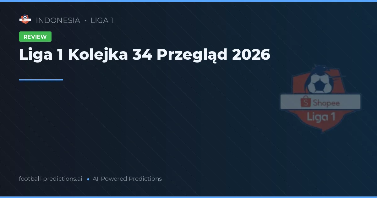 Liga 1 Kolejka 34 Przegląd 2026