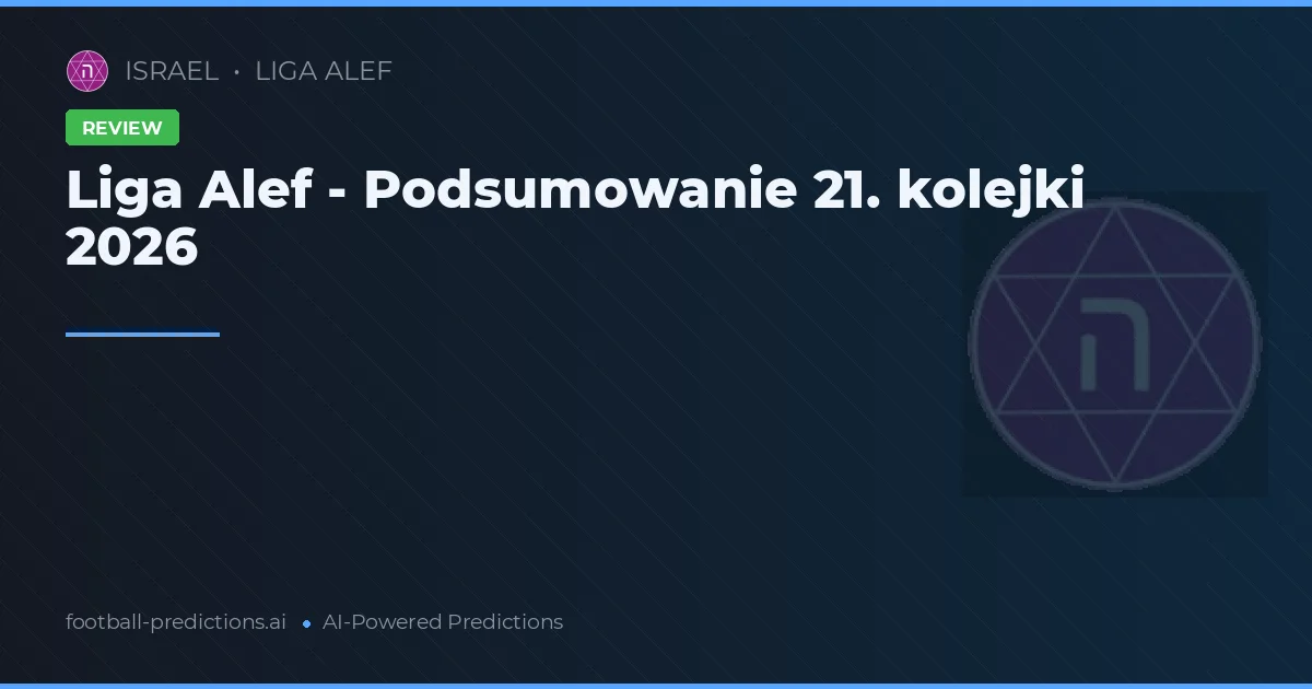 Liga Alef - Podsumowanie 21. kolejki 2026