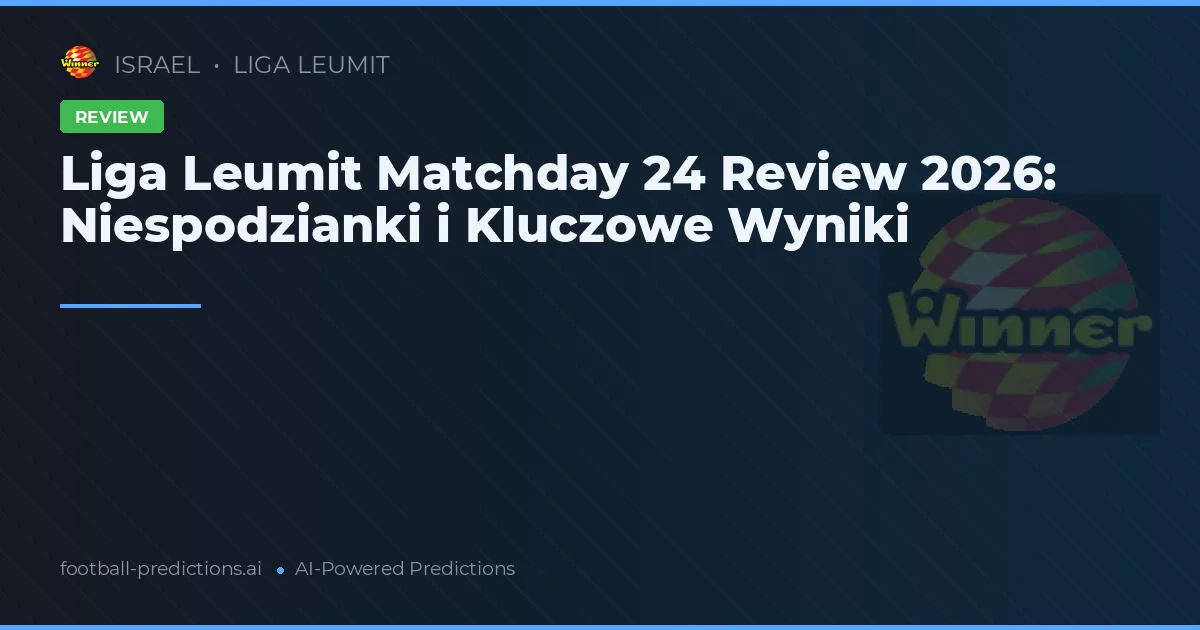 Liga Leumit Matchday 24 Review 2026: Niespodzianki i Kluczowe Wyniki