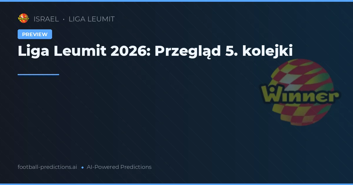 Liga Leumit 2026: Przegląd 5. kolejki