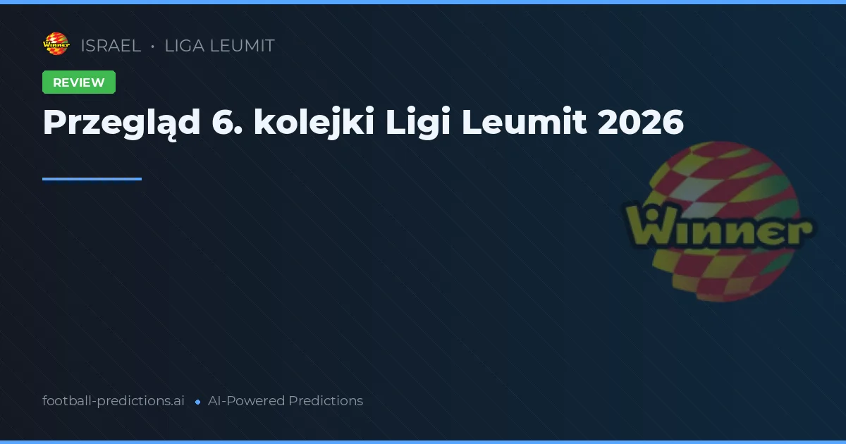 Przegląd 6. kolejki Ligi Leumit 2026