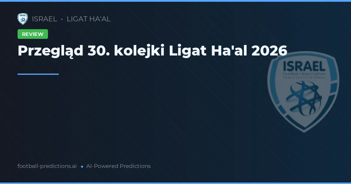Przegląd 30. kolejki Ligat Ha'al 2026