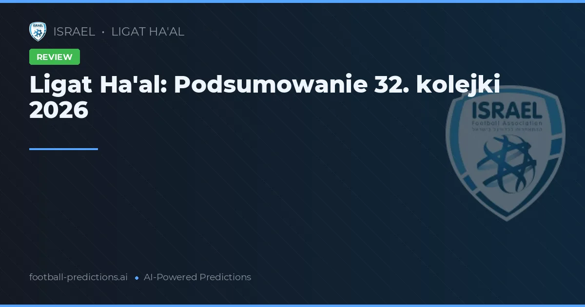 Ligat Ha'al: Podsumowanie 32. kolejki 2026