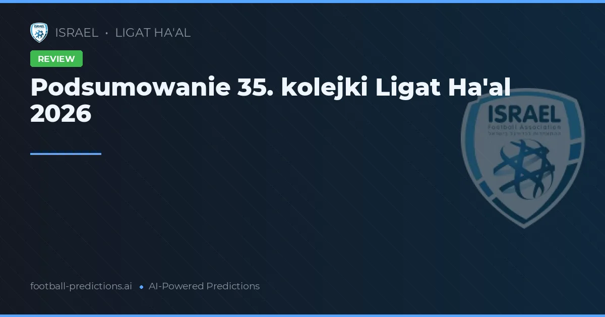 Podsumowanie 35. kolejki Ligat Ha'al 2026