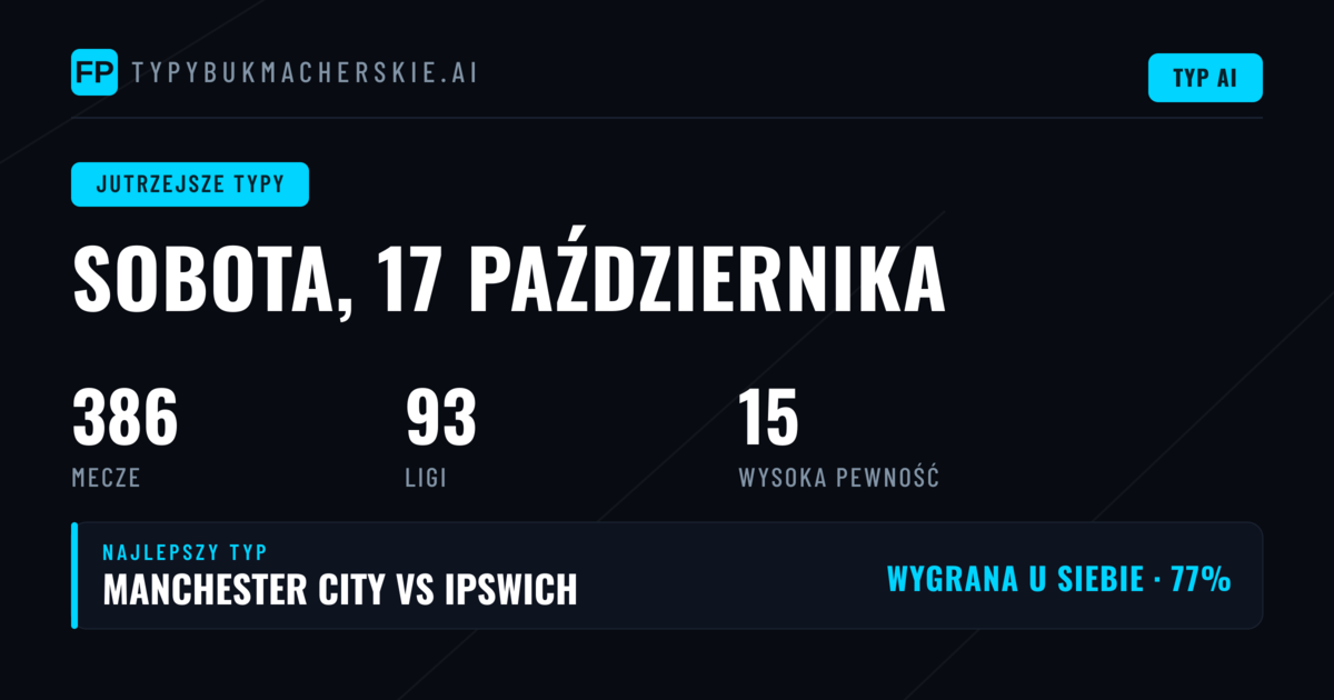 Top Picks — Sobota, 17 Paź 2026
