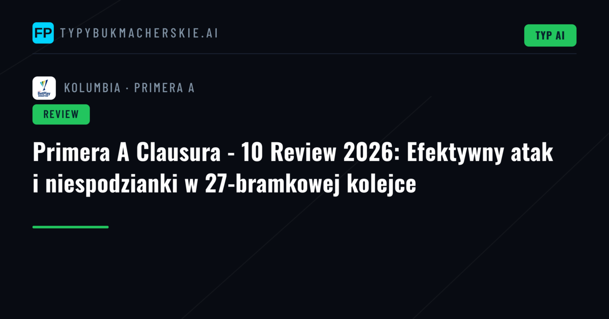 Primera A Clausura - 10 Review 2026: Efektywny atak i niespodzianki w 27-bramkowej kolejce