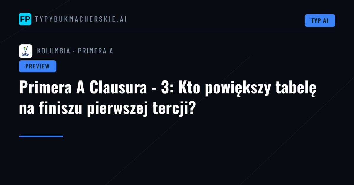 Primera A Clausura - 3: Kto powiększy tabelę na finiszu pierwszej tercji?