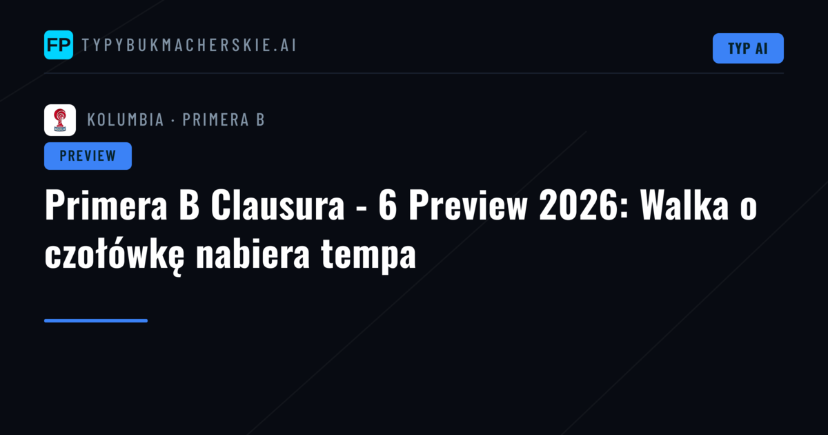 Primera B Clausura - 6 Preview 2026: Walka o czołówkę nabiera tempa