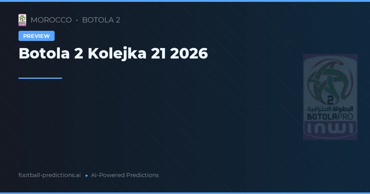 Botola 2 Kolejka 21 2026