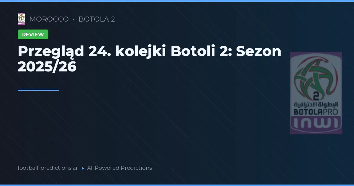 Przegląd 24. kolejki Botoli 2: Sezon 2025/26