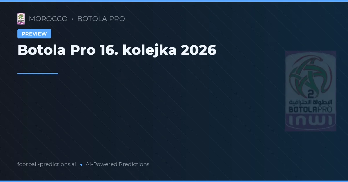 Botola Pro 16. kolejka 2026