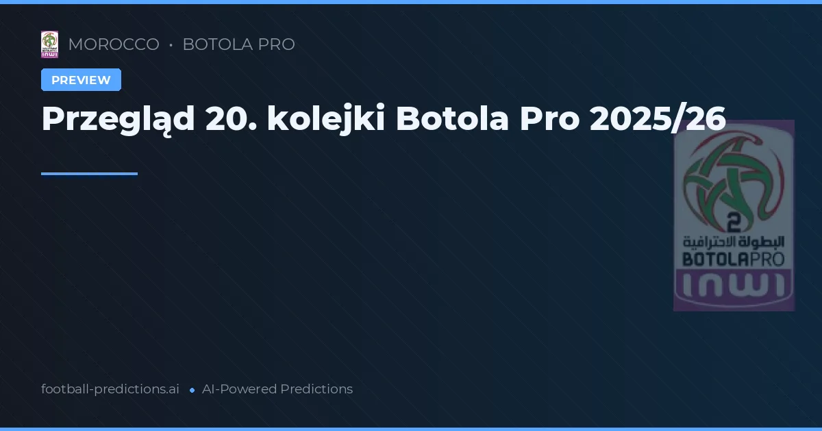 Przegląd 20. kolejki Botola Pro 2025/26