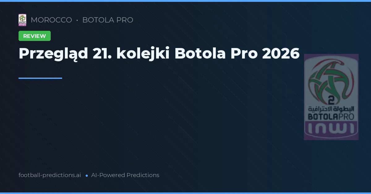Przegląd 21. kolejki Botola Pro 2026