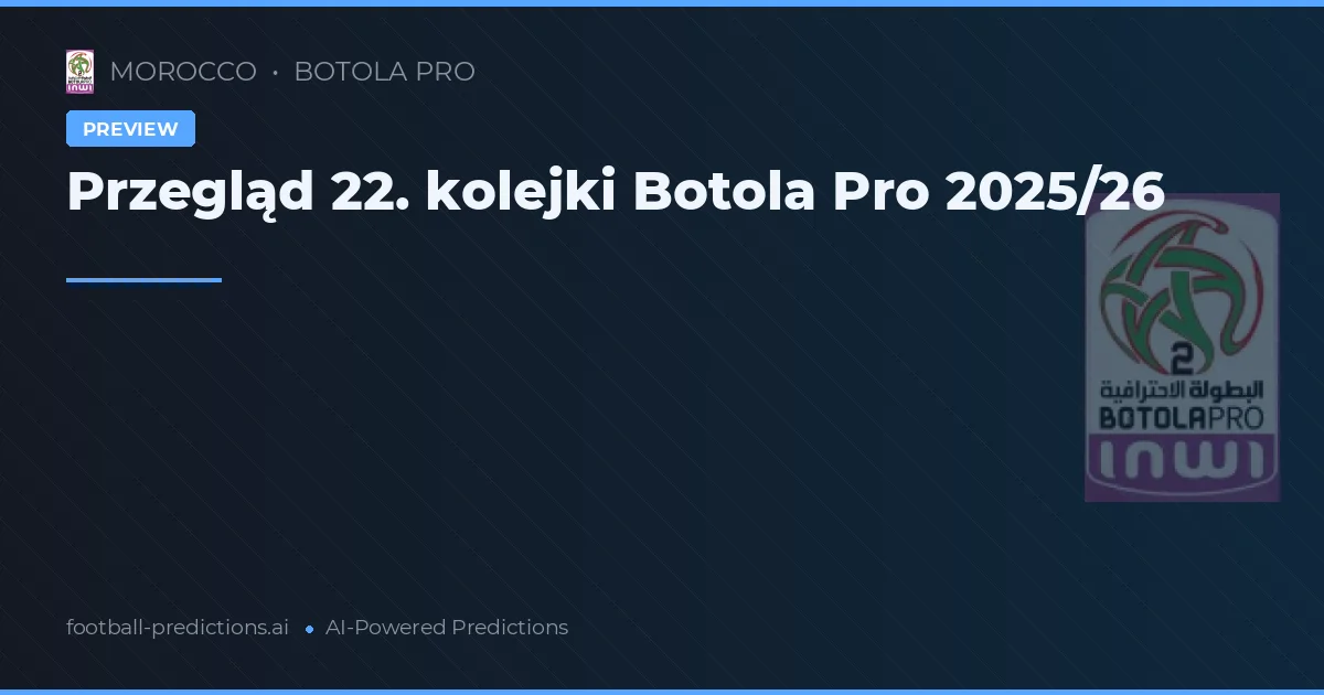 Przegląd 22. kolejki Botola Pro 2025/26