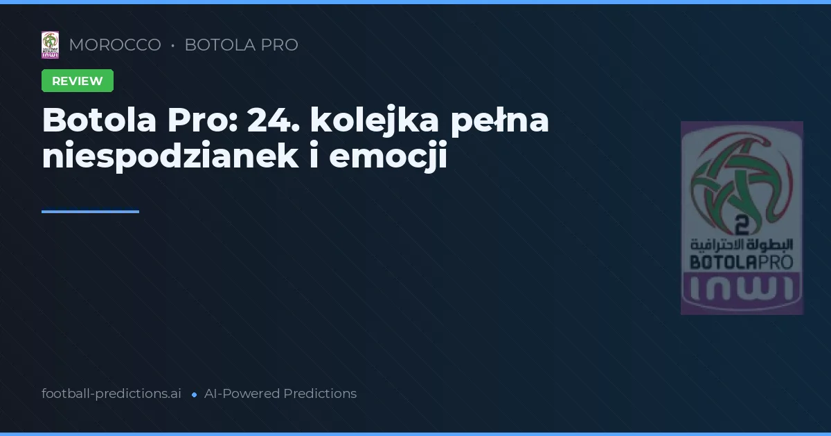 Botola Pro: 24. kolejka pełna niespodzianek i emocji