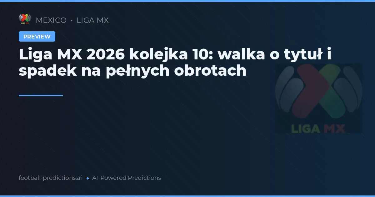 Liga MX 2026 kolejka 10: walka o tytuł i spadek na pełnych obrotach