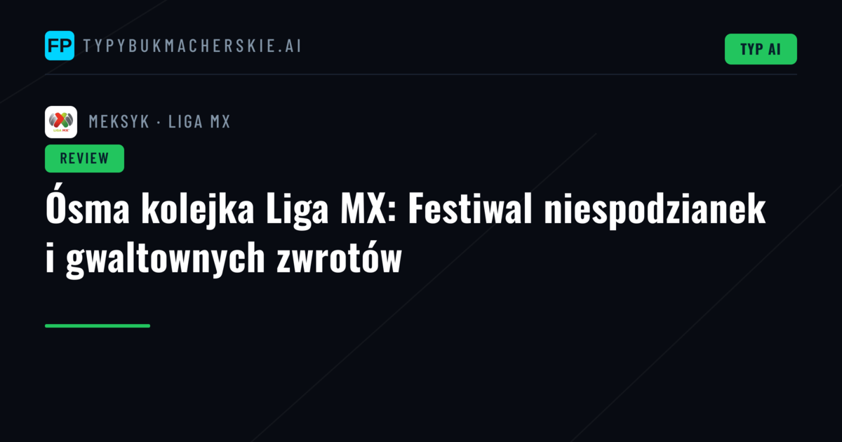 Ósma kolejka Liga MX: Festiwal niespodzianek i gwaltownych zwrotów