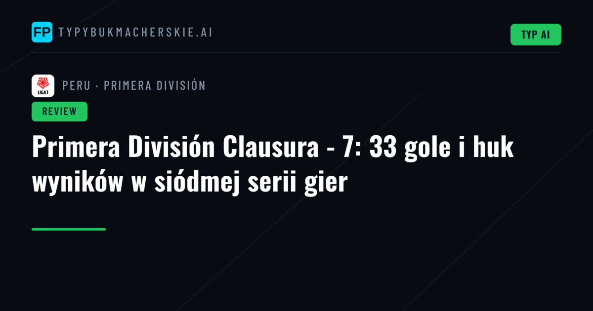 Primera División Clausura - 7: 33 gole i huk wyników w siódmej serii gier