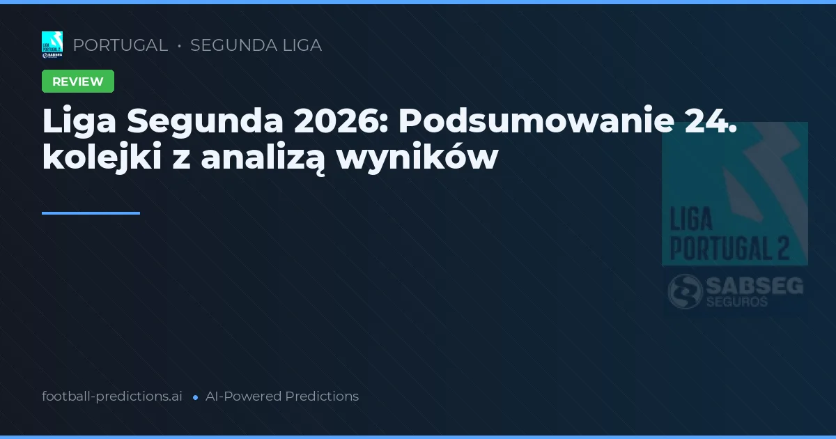 Liga Segunda 2026: Podsumowanie 24. kolejki z analizą wyników